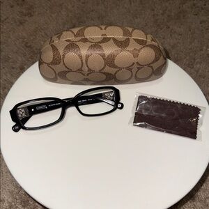 Coach Black EyeGlasses frame with Signature Brown Case